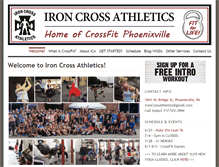 Tablet Screenshot of iron-cross-athletics.com